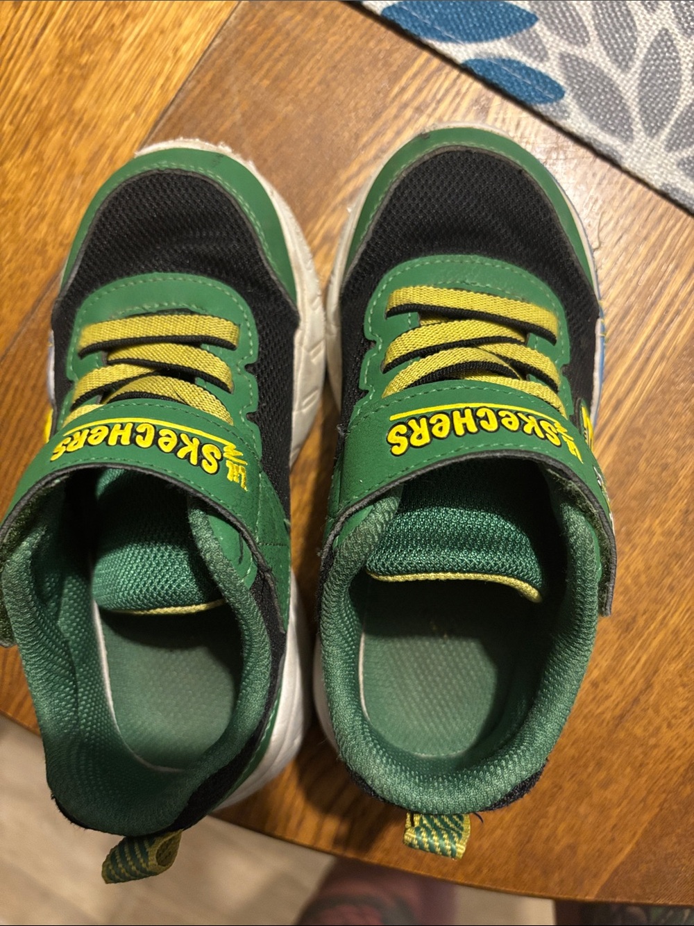 Skechers Kids Green, Black & Yellow Athletic Sneakers
